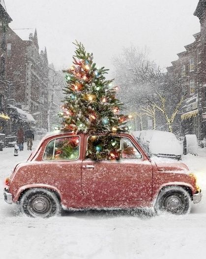 Christmas Car Snowy